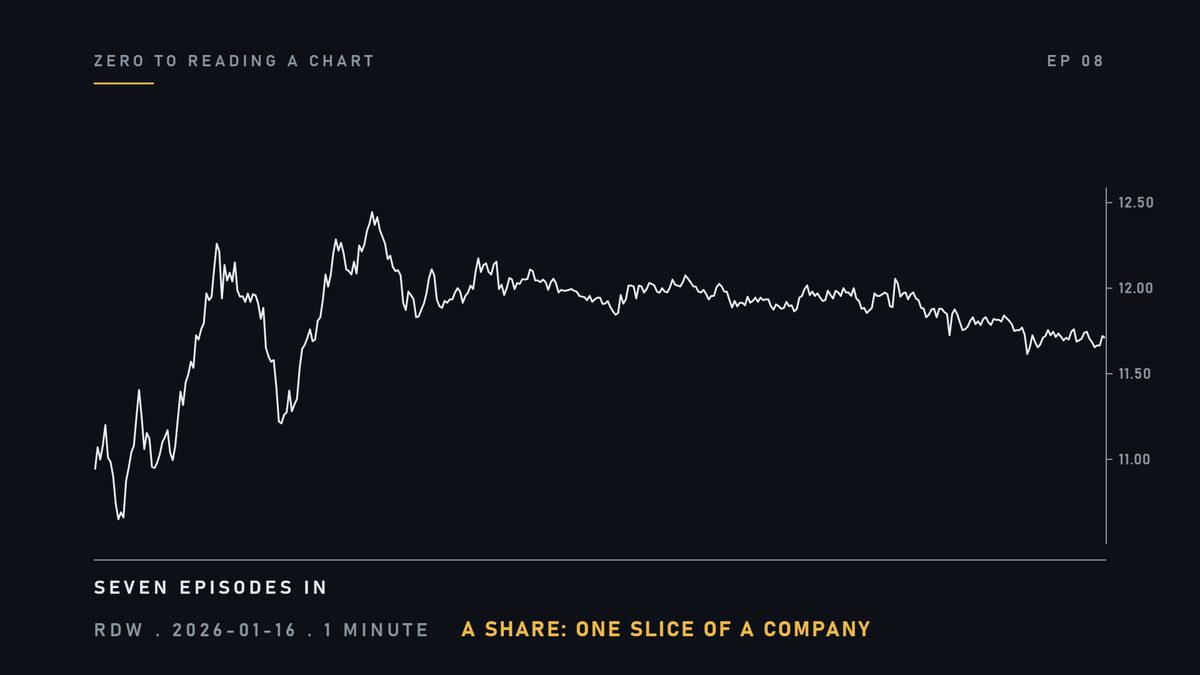 Seven episodes in, here is what you can read. A share is one slice of a company.